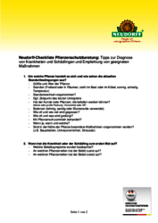 Neudorff Checkliste Pflanzenschutzmittel