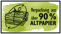 Verpackung 90% Altpapier