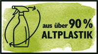 Flasche über 90% Altplastik