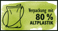 Verpackung 80% Altplastik